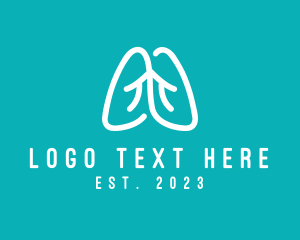 Breathe - Monoline Medical Lungs logo design