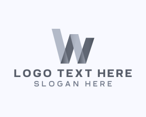 Negative Space - Industrial Construction Letter W logo design