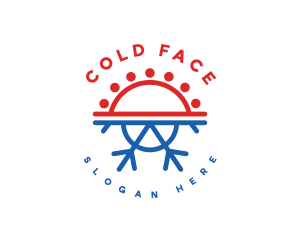 Hot Cold Hvac logo design