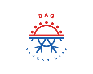 Energy - Hot Cold Hvac logo design