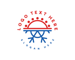 Hot - Hot Cold Hvac logo design