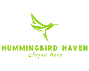 Hummingbird - Natural Leaf Hummingbird logo design