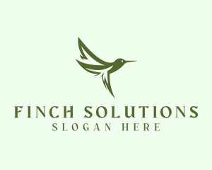 Natural Wild Hummingbird logo design