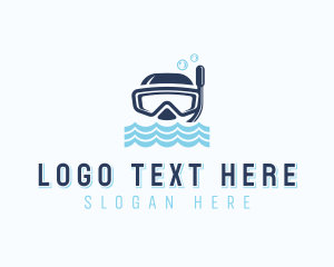 Scuba Mask - Snorkeling Mask Fitness logo design