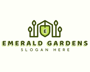 Landscaping Plant Shovel logo design