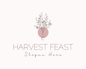 Potted Olive Plant logo design