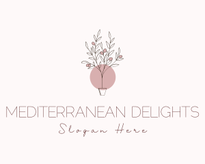 Mediterranean - Potted Olive Plant logo design