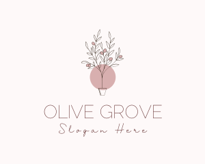 Olive - Potted Olive Plant logo design