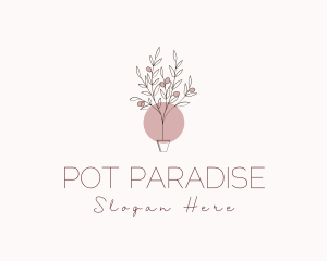 Pot - Potted Olive Plant logo design