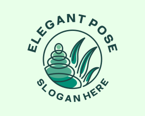 Pose - Rock Balancing Meditation logo design