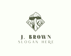 Shrooms - Mushroom Wellness Botany logo design