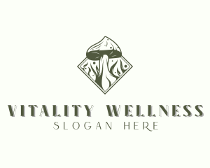 Mushroom Wellness Botany logo design