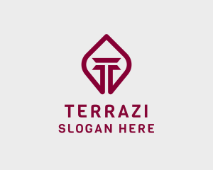 Pillar Firm Letter T logo design