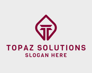 Pillar Firm Letter T logo design