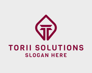 Pillar Firm Letter T logo design