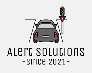 Caution - Car Traffic Light logo design