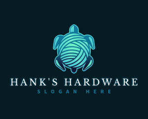 Hank - Yarn Thread Turtle logo design