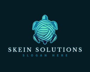 Skein - Yarn Thread Turtle logo design