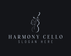  Orchestra Cello Instrumentalist logo design