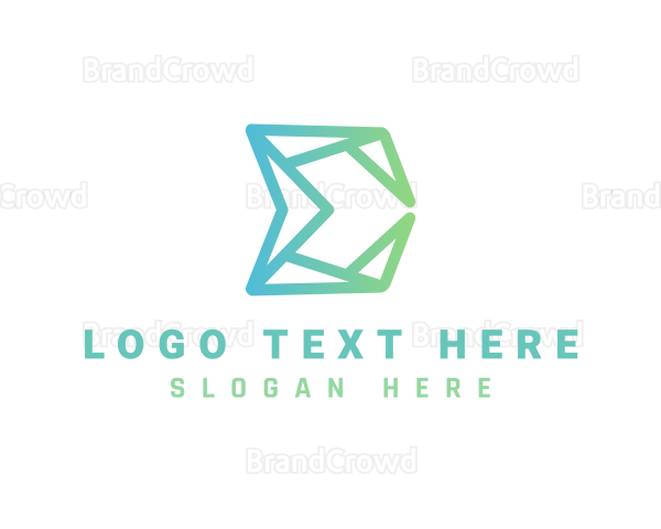 Green Polygon Letter E Logo