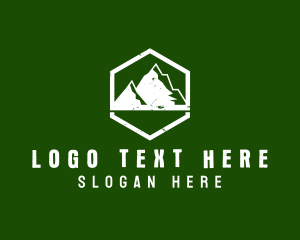 Hexagon - Outdoor Mountain Camp logo design