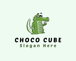 Hip - Waving Cool Croc logo design