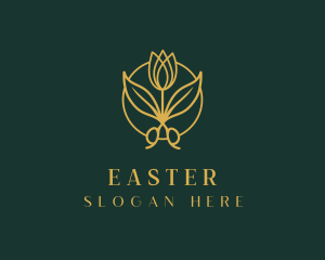 Upmarket - Elegant Floral Shears logo design
