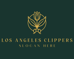 Studio - Elegant Floral Shears logo design