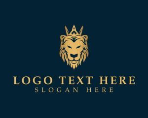 Monarchy - Royal Crown Lion logo design