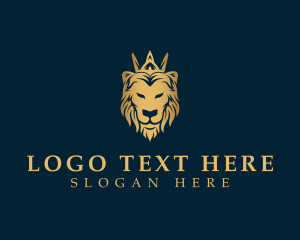 Vip - Royal Crown Lion logo design