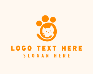 Kitten - Cat Paw Veterinary logo design