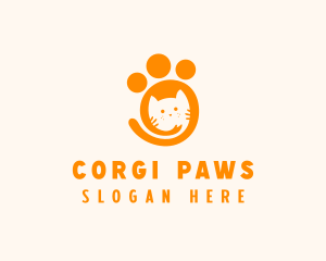 Cat Paw Veterinary logo design