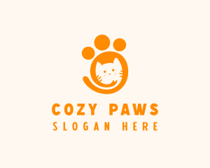 Cat Paw Veterinary logo design