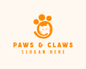 Cat Paw Veterinary logo design