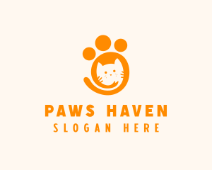 Cat Paw Veterinary logo design