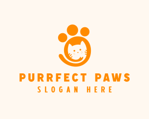 Cat Paw Veterinary logo design