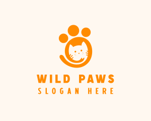 Cat Paw Veterinary logo design