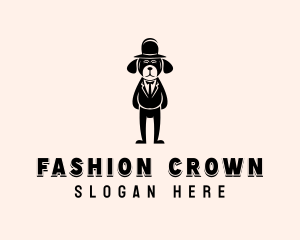 Dog Tuxedo Fashion Clothing logo design