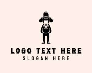 Gentleman - Dog Tuxedo Fashion logo design