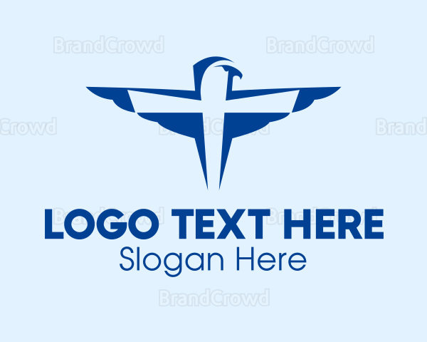Religious Bird Cross Logo