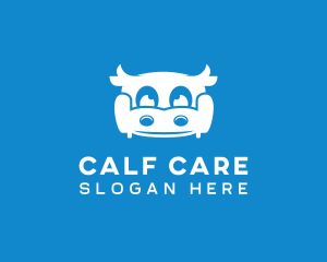 Calf - Cow Sofa Furniture logo design