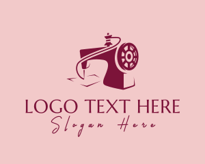 Machine - Pink Sewing Machine logo design