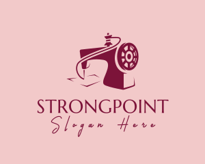 Fashion Designer - Pink Sewing Machine logo design