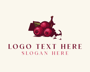 Map - Massachusetts Cranberry Farm logo design