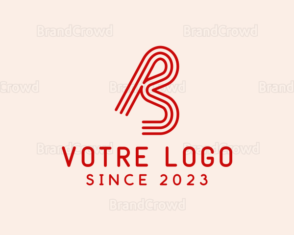 Letter B Race Track Logo