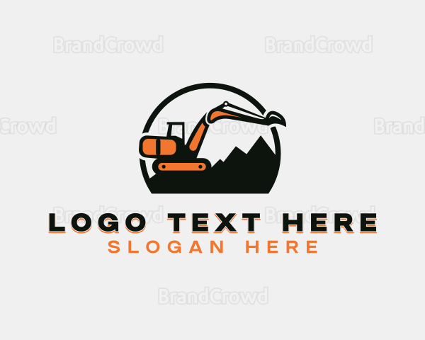 Excavation Industrial Construction Logo