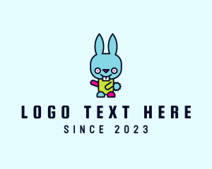Toy Shop - Funky Dancing Bunny logo design