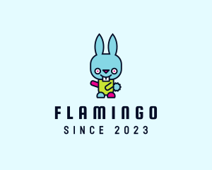 Colorful - Funky Dancing Bunny logo design