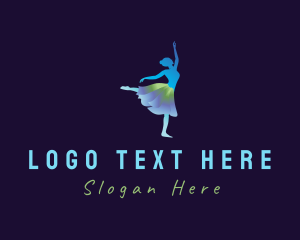 Theater - Woman Ballerina Dancer logo design