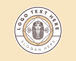 History - Egyptian Pharaoh Bust logo design